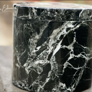 Black zebra Marble jar