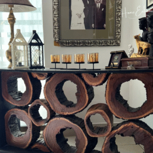 Raw wood styled rack